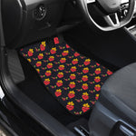 Sacred Heart Pattern Print Front and Back Car Floor Mats