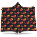 Sacred Heart Pattern Print Hooded Blanket