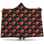 Sacred Heart Pattern Print Hooded Blanket