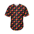 Sacred Heart Pattern Print Men's Baseball Jersey