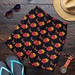 Sacred Heart Pattern Print Men's Shorts