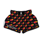Sacred Heart Pattern Print Muay Thai Boxing Shorts