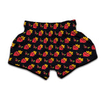 Sacred Heart Pattern Print Muay Thai Boxing Shorts