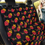 Sacred Heart Pattern Print Pet Car Back Seat Cover