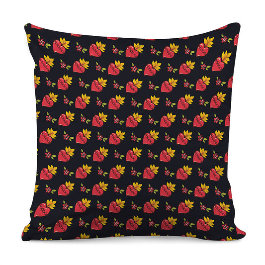 Sacred Heart Pattern Print Pillow Cover