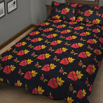 Sacred Heart Pattern Print Quilt Bed Set