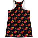 Sacred Heart Pattern Print Women's Racerback Tank Top