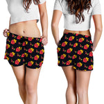 Sacred Heart Pattern Print Women's Shorts