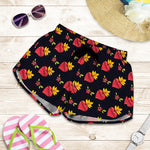 Sacred Heart Pattern Print Women's Shorts