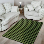 Sage Green Buffalo Check Pattern Print Area Rug
