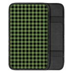 Sage Green Buffalo Check Pattern Print Car Center Console Cover