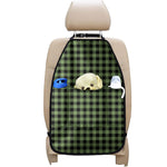 Sage Green Buffalo Check Pattern Print Car Seat Organizers