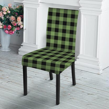 Sage Green Buffalo Check Pattern Print Dining Chair Slipcover