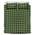 Sage Green Buffalo Check Pattern Print Duvet Cover Bedding Set