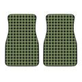 Sage Green Buffalo Check Pattern Print Front Car Floor Mats