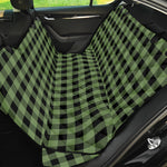 Sage Green Buffalo Check Pattern Print Pet Car Back Seat Cover