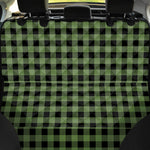 Sage Green Buffalo Check Pattern Print Pet Car Back Seat Cover