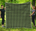 Sage Green Buffalo Check Pattern Print Quilt