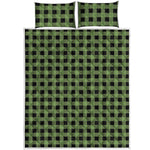 Sage Green Buffalo Check Pattern Print Quilt Bed Set