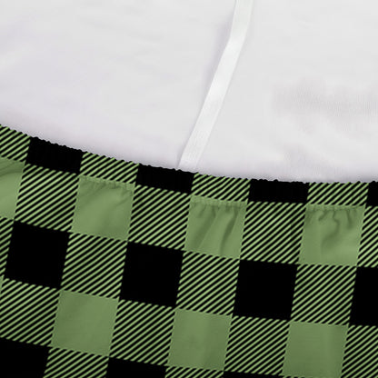 Sage Green Buffalo Check Pattern Print Sofa Cover