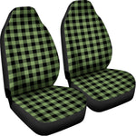 Sage Green Buffalo Check Pattern Print Universal Fit Car Seat Covers