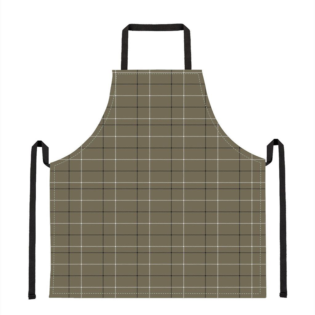 Sage Green Tattersall Pattern Print Apron