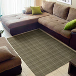 Sage Green Tattersall Pattern Print Area Rug