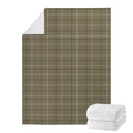 Sage Green Tattersall Pattern Print Blanket