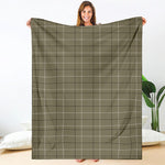 Sage Green Tattersall Pattern Print Blanket