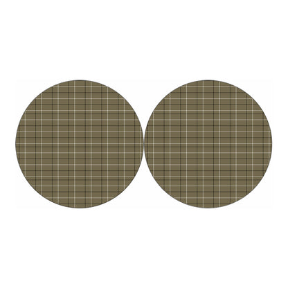 Sage Green Tattersall Pattern Print Car Coasters