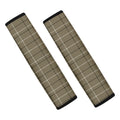 Sage Green Tattersall Pattern Print Car Seat Belt Covers