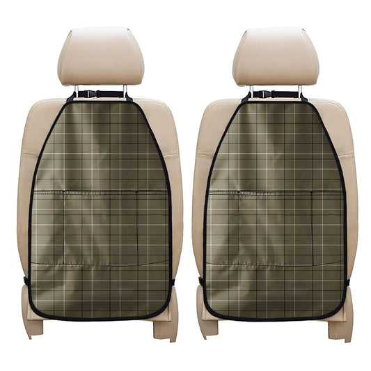 Sage Green Tattersall Pattern Print Car Seat Organizers