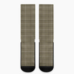 Sage Green Tattersall Pattern Print Crew Socks
