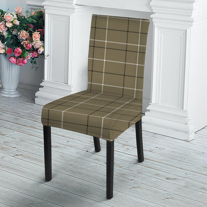 Sage Green Tattersall Pattern Print Dining Chair Slipcover