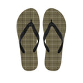 Sage Green Tattersall Pattern Print Flip Flops