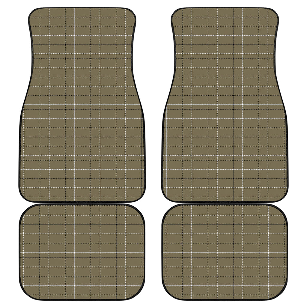 Sage Green Tattersall Pattern Print Front and Back Car Floor Mats