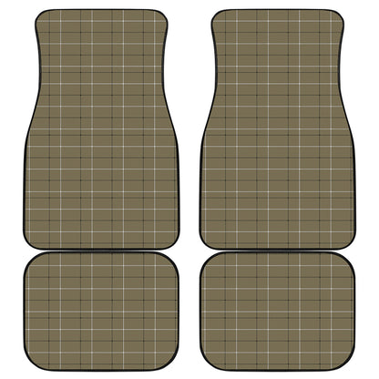 Sage Green Tattersall Pattern Print Front and Back Car Floor Mats