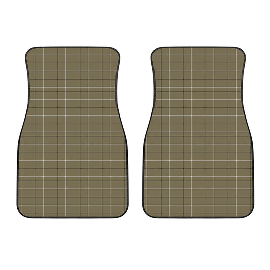 Sage Green Tattersall Pattern Print Front Car Floor Mats