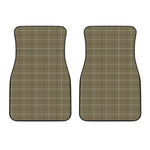 Sage Green Tattersall Pattern Print Front Car Floor Mats