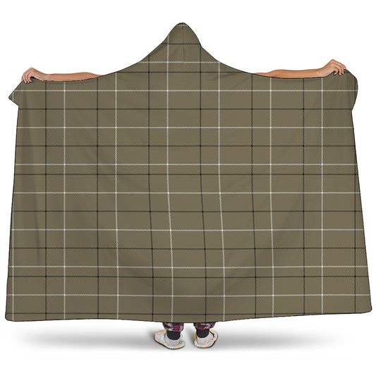 Sage Green Tattersall Pattern Print Hooded Blanket