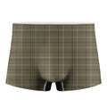 Sage Green Tattersall Pattern Print Men's Boxer Briefs
