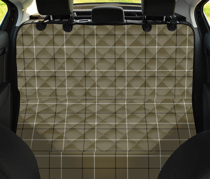 Sage Green Tattersall Pattern Print Pet Car Back Seat Cover