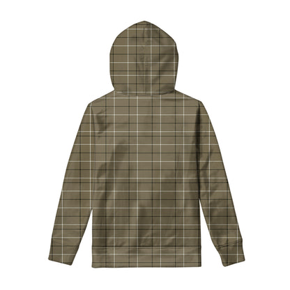Sage Green Tattersall Pattern Print Pullover Hoodie