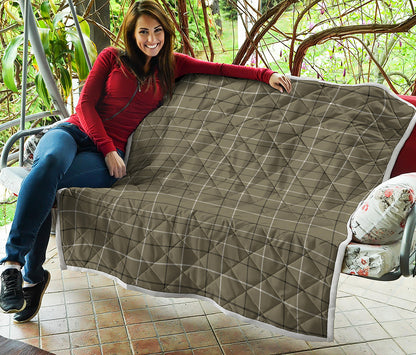 Sage Green Tattersall Pattern Print Quilt