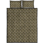 Sage Green Tattersall Pattern Print Quilt Bed Set