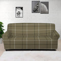 Sage Green Tattersall Pattern Print Sofa Cover
