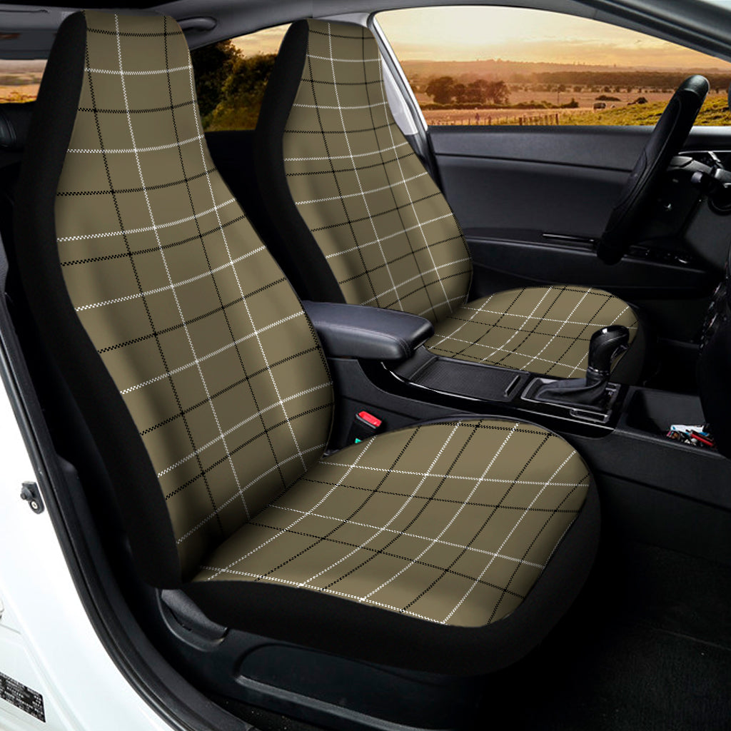 Sage Green Tattersall Pattern Print Universal Fit Car Seat Covers