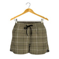 Sage Green Tattersall Pattern Print Women's Shorts