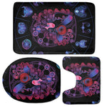 Sagittarius And Astrological Signs Print 3 Piece Bath Mat Set
