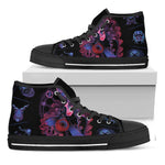Sagittarius And Astrological Signs Print Black High Top Shoes